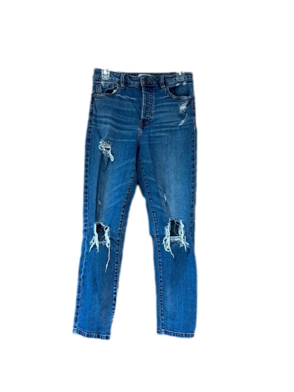 Oasis by Eunina Distressed Buttonfly Jeans Women's Size 7